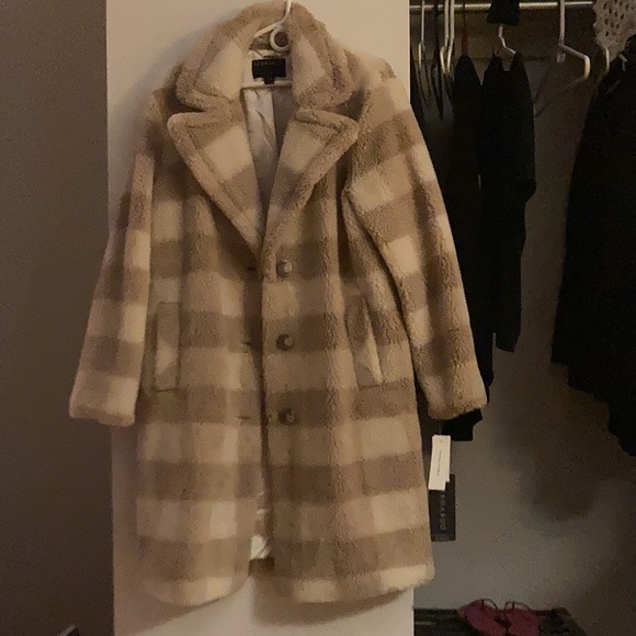 Checkered Bernardo pea coat - Picture 2 of 2